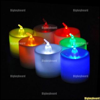   Color Chang Flash Flicker Flameless Electronic Candle Light