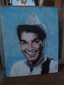 Cantinflas airbrushed painting on 30x24 canvas