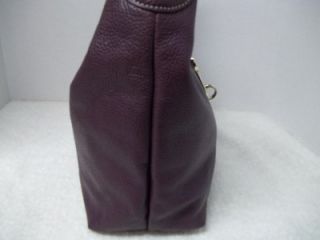 Dooney and Bourke Pebbled Leather Hobo With Accessories In Grape