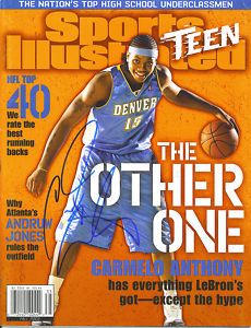 Carmelo Anthony RARE Signed Magazine Nuggets Knicks
