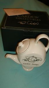 signed paul cardew teapot advertising teapot large white teapot 