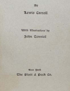 An exceedingly scarce publication of Lewis Carrolls famous books