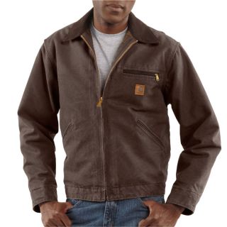 Carhartt Sandstone Duck Detroit Jacket Blanket Lined Firewood J97 FWD 