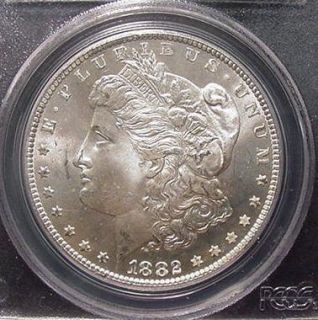 Vintage Carson City Slab 1882 CC Morgan Silver Dollar PCGS MS 65 CAC 