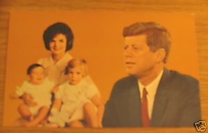 JFK Kennedy Jackie John Caroline Postcard 1960 S