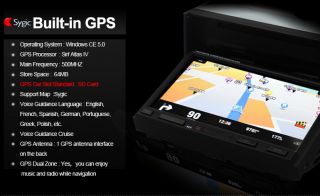 Double DIN 7 Car DVD Player GPS Navigation Detachable