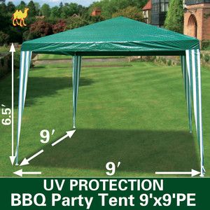 BBQ Party Tent 9x9PE Outdoor Camping Wedding Gazebo Canopy Easy 