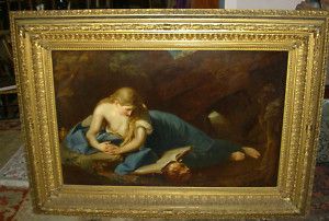   Magdalene Painting After Caravaggio $10 000 Frame Estate Find