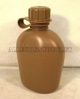 US Military 1 Quart Qt Plastic Canteen USMC Coyote Tan BPA Free Made 