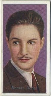 Robert Donat 1936 Carreras Film Stars Tobacco Card