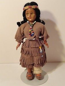 Vintage Carlson Manufacturing Native American Indian Doll with Baby 