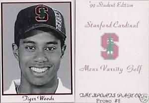 Tiger Woods Stanford Cardinal Promo Card 8