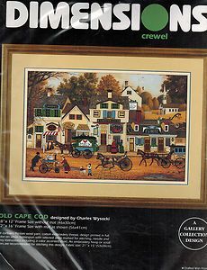 Crewel Embroidery Kit Old Cape Cod Charles Wysocki Dimensions