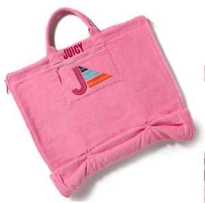 NWT Juicy Couture Beach Towel Sling Bag Carnation Pink