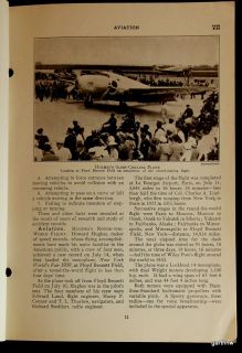 HOWARD HUGHES ROUND THE WORLD FLIGHT 1938 REPORT + DOUGLAS WRONG WAY 