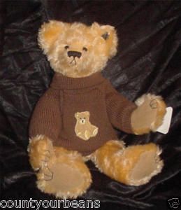   Mohair Teddy Bear by Barbara Cardwell   Retired Knickerbocker LE   NEW