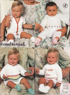Pingouin 20 Baby Knit Patterns 2 Christening Dresses Bonnets Playsuits 
