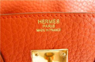 awesome hermes 30 cm capucine birkin with gold h w