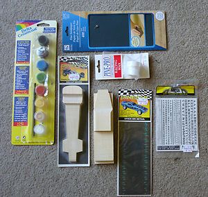   of Pine Car Parts and Accessories 2 Bodies Dragster Racing Wax Decals