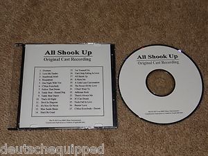 ALL SHOOK UP ORIGINAL CAST RECORDING SOUNDTRACK ADVANCE PROMO CD ELVIS 