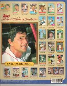 1984 Topps Baseball Sticker Album Carl Yastrzemski