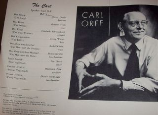 Carl Orffs Die Kluge Sawallisch UK Opera Angel UK Press Mono 2LP Box 