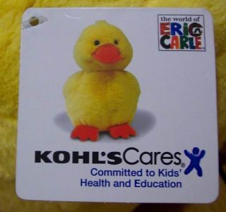 Kohls Eric Carle Extra Soft Yellow Duck 10 Plush Stuffed Animal Toy 