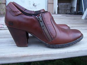 Born Carteret Booties Brown Full Grain Leather Upper 6M Like New