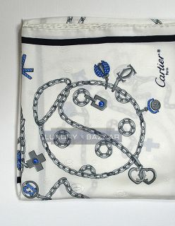 Cartier Links and Charms Scarf on White Background