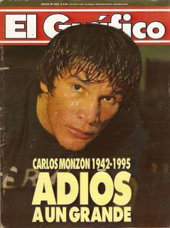 Boxing Carlos Monzon History Death RARE Magazine 1995