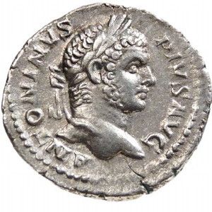 CARACALLA Ancient Roman Silver Coin Denarius Concordia PONTIF TR P XII 