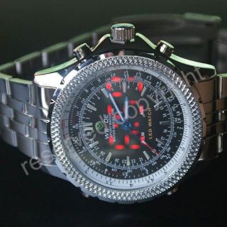 LED 2 Dual Core Diving Chronograph Sport Mens Watch New