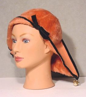   Antique Ladies 1930s 1940s Deco Caspar Davis Pink Melusine Hat Cap