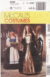 Misses Historical Renaissance Medieval Costume Halloween Pattern s14 