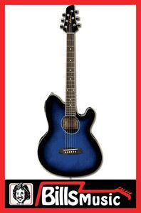 Ibanez TCY10E TBS Acoustic Electric Guitar w/ Cutaway in Trans Blue 