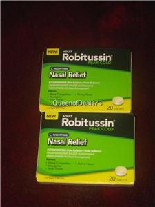   Peak Cold Nighttime Nasal Cold Relief 40 Tablets New NIP
