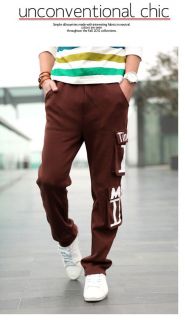 Mens Casual Pants Cargo Rope Print Sport Trousers Slacks M XXL 2 