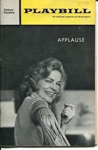 Lauren Bacall Len Cariou Applause Novembe 1970 Playbill