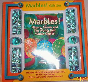    Marbles Gift Set boo 40 cats eye 2 masters Worlds Best Marble Games