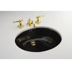 Kohler K 2210 G 7 Black Caxton 17 Glazed Undermount Bathroom Sink 