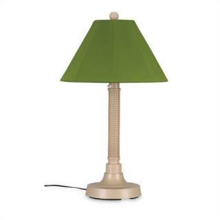 Bahama Weave Thin Weave Table Outdoor Lamp with Sunbrella® Shade 