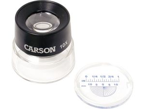 Optical Comparator 10x Magnifier with Scale Carson Lumiloupe ll 20 
