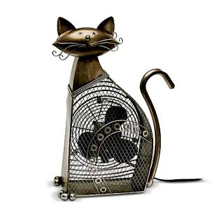 purr fect breeze contemporary cat shaped decorative fan