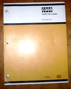 Case 1816C Skid Uni Loader Parts Catalog Book Manual