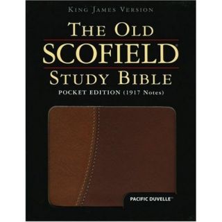 KJV Old Scofield Study Bible Pocket Brown Tan Leather