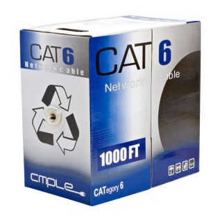 New Cat6 1000ft UTP Solid White Network Ethernet Cable Bulk Wire RJ45 