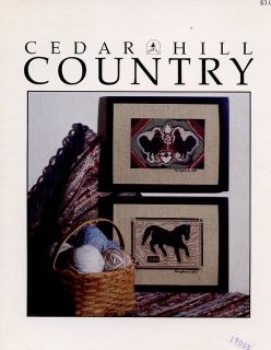 Horse Roosters Cedar Hill Country Cross Stitch Pattern