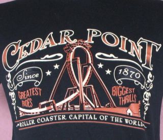 Cedar Point Roller Coaster Capital of The World Mens T Shirt Medium 
