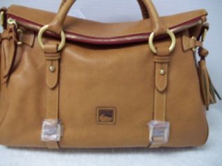 New Dooney and Bourke Large Florentine Satchel In Natural 8L940