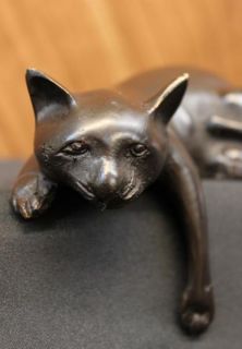 Mene Bronze Art Sculpture Figure Cat Figurine Vienna Bronze Art Decor 